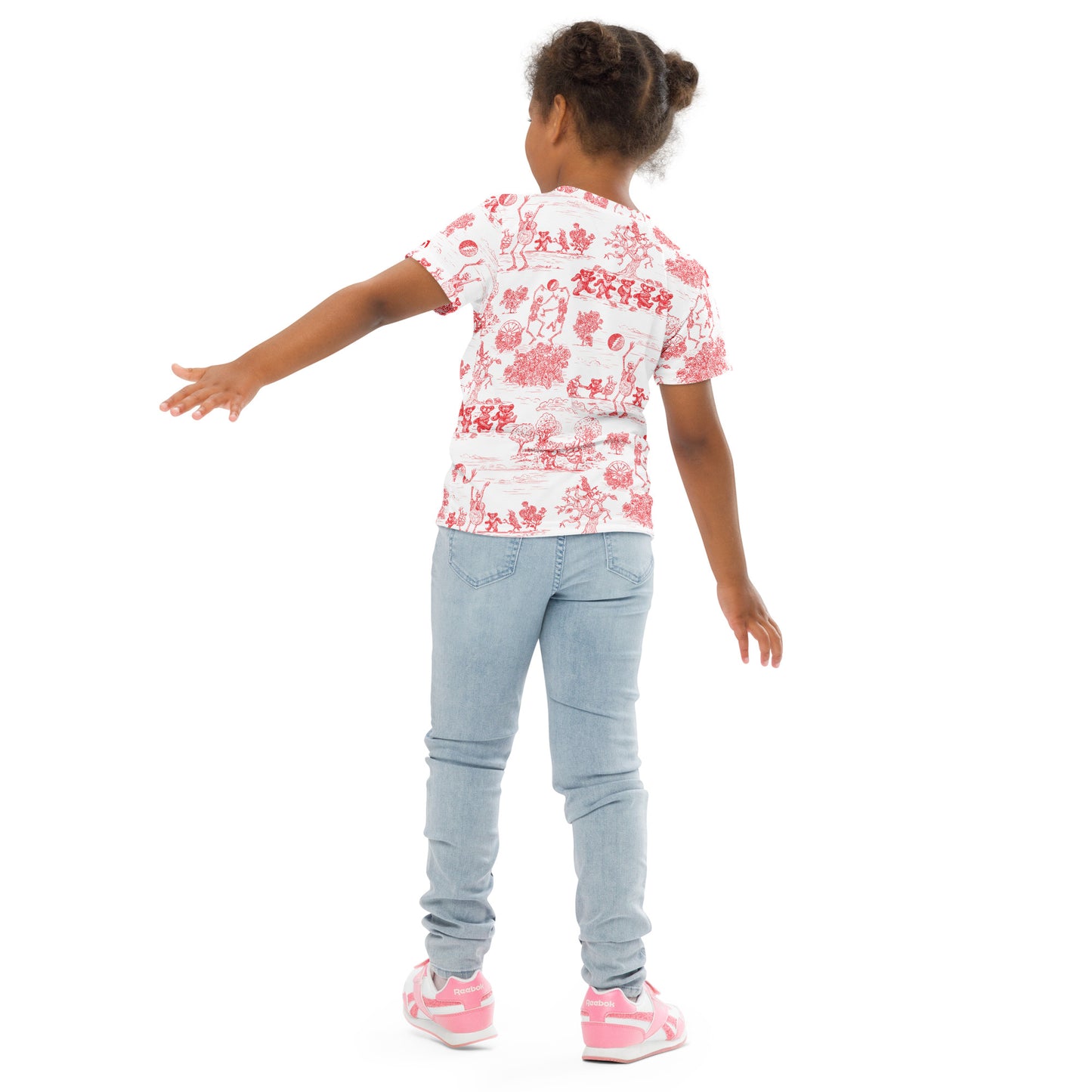 Keep On Dancin' - Red - All Over Print - Kids Crew Neck T-shirt