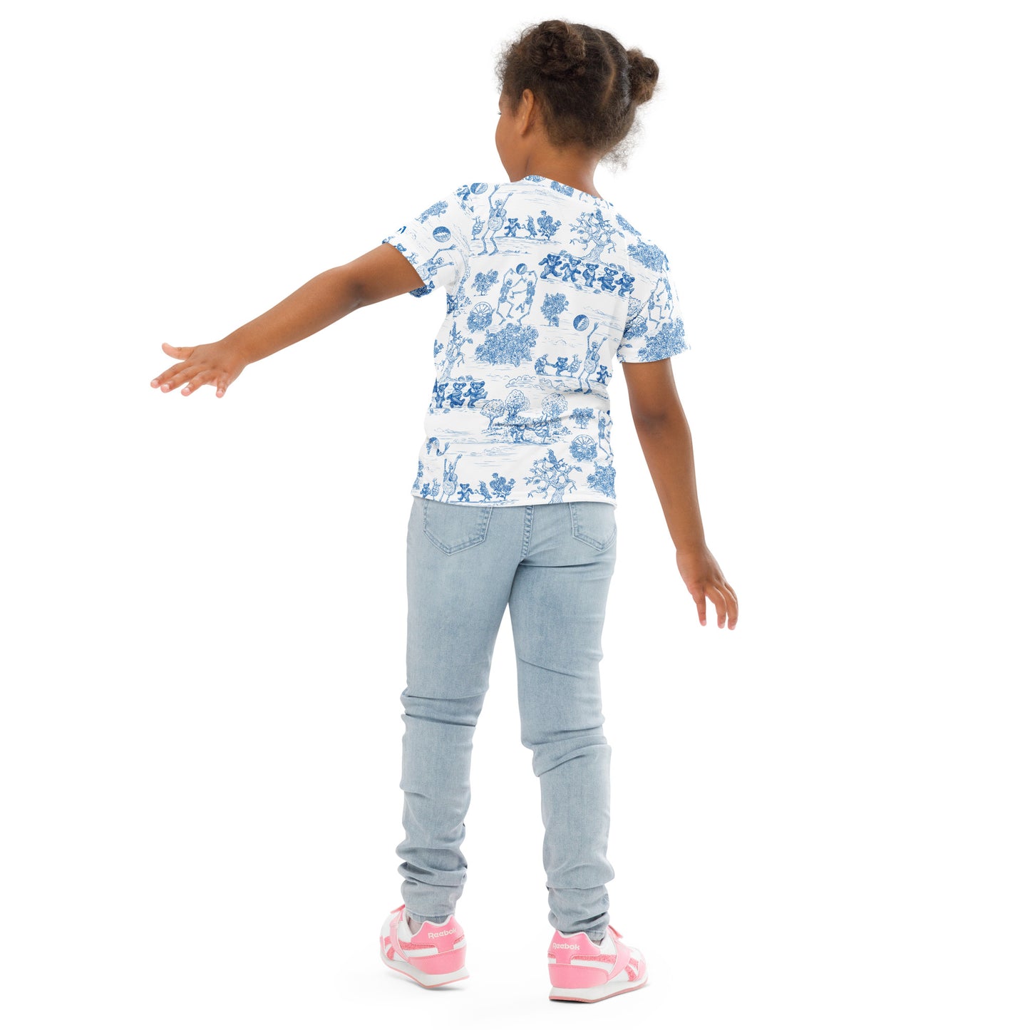Keep On Dancin' - Blue - All Over Print - Kids Crew Neck T-Shirt