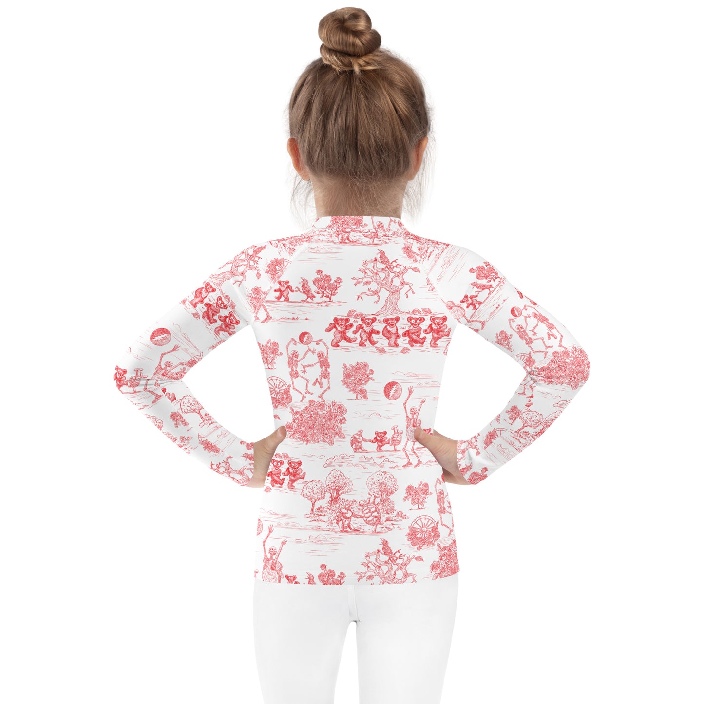 Keep On Dancin' - Red - All Over Print - Kids Rash Guard