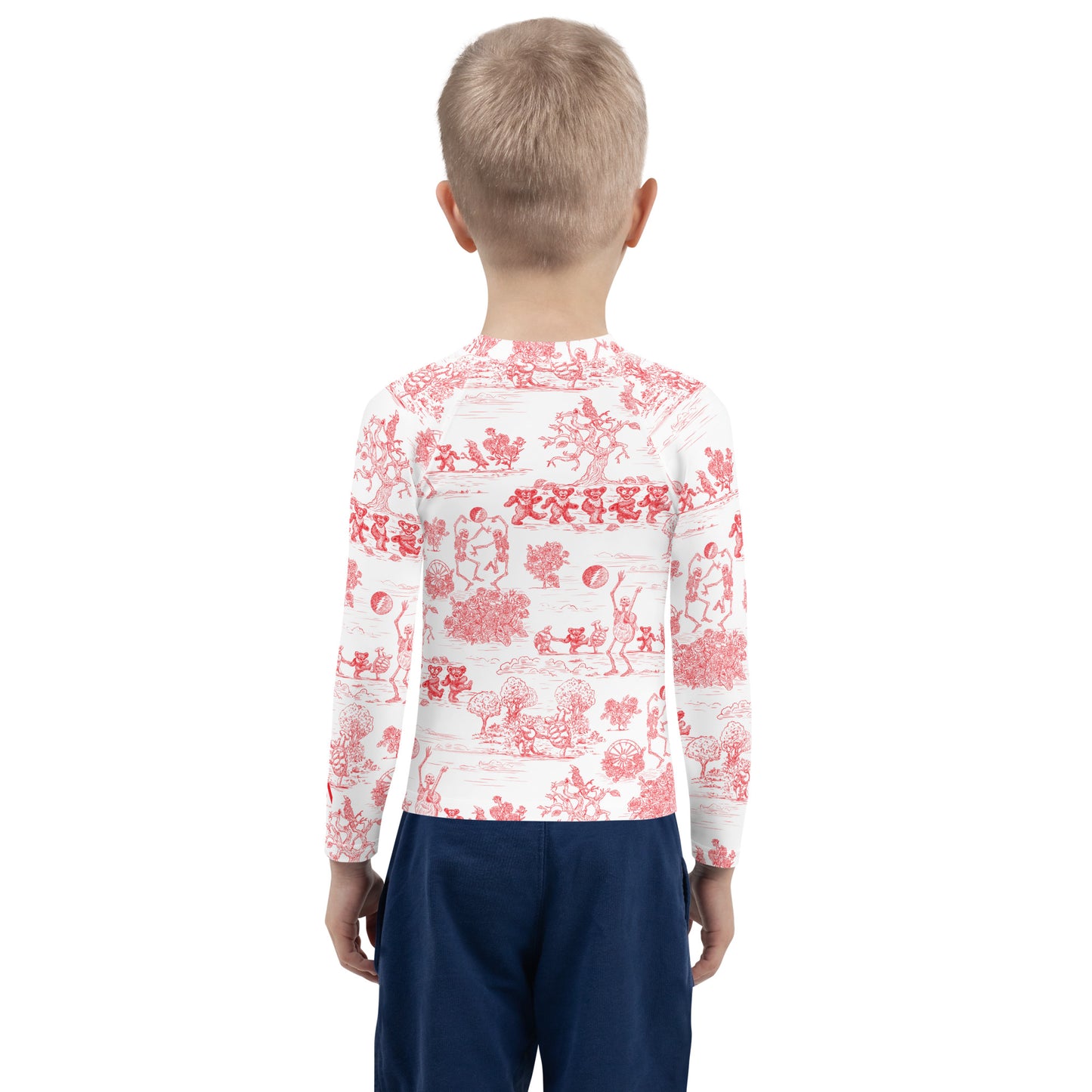 Keep On Dancin' - Red - All Over Print - Kids Rash Guard