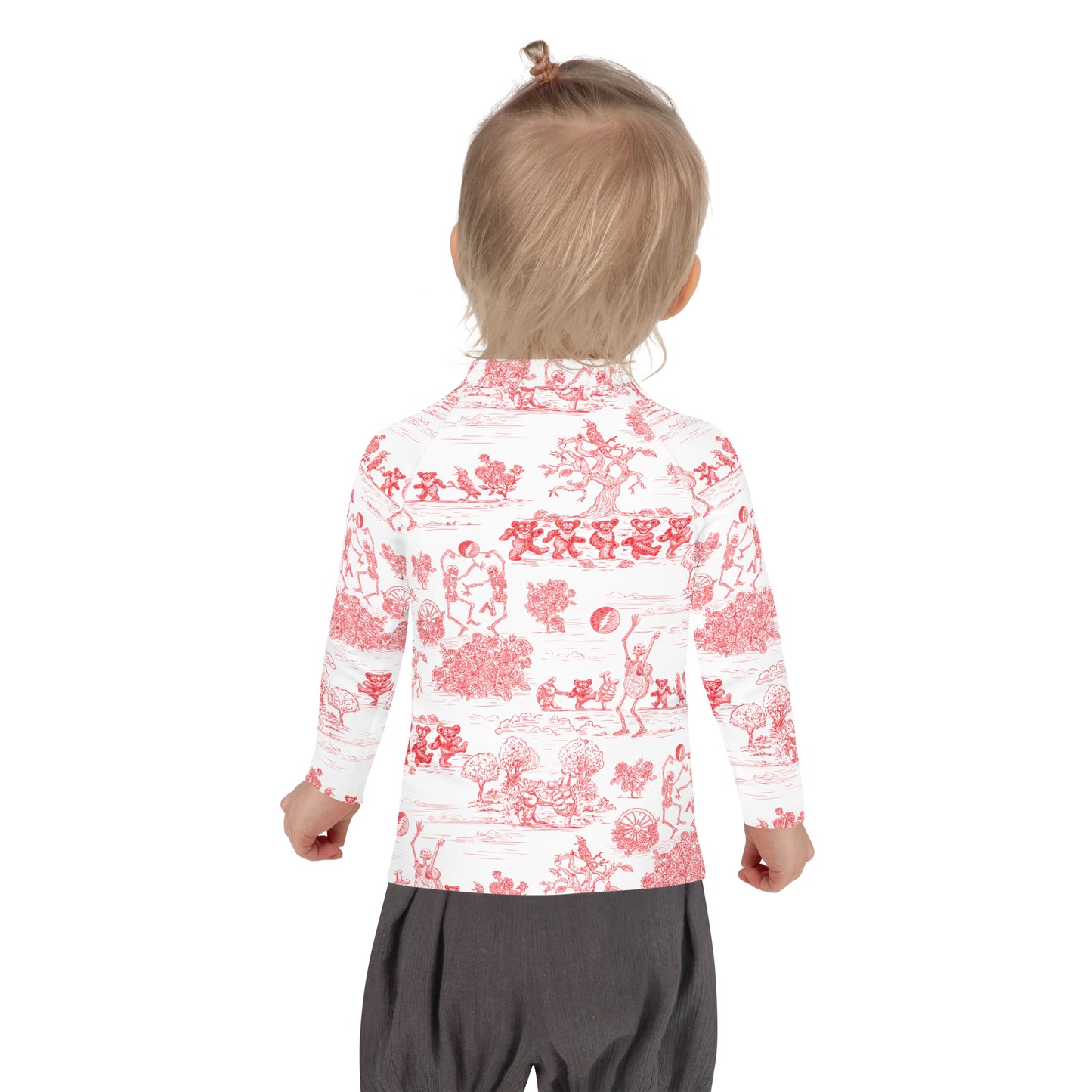 Keep On Dancin' - Red - All Over Print - Kids Rash Guard