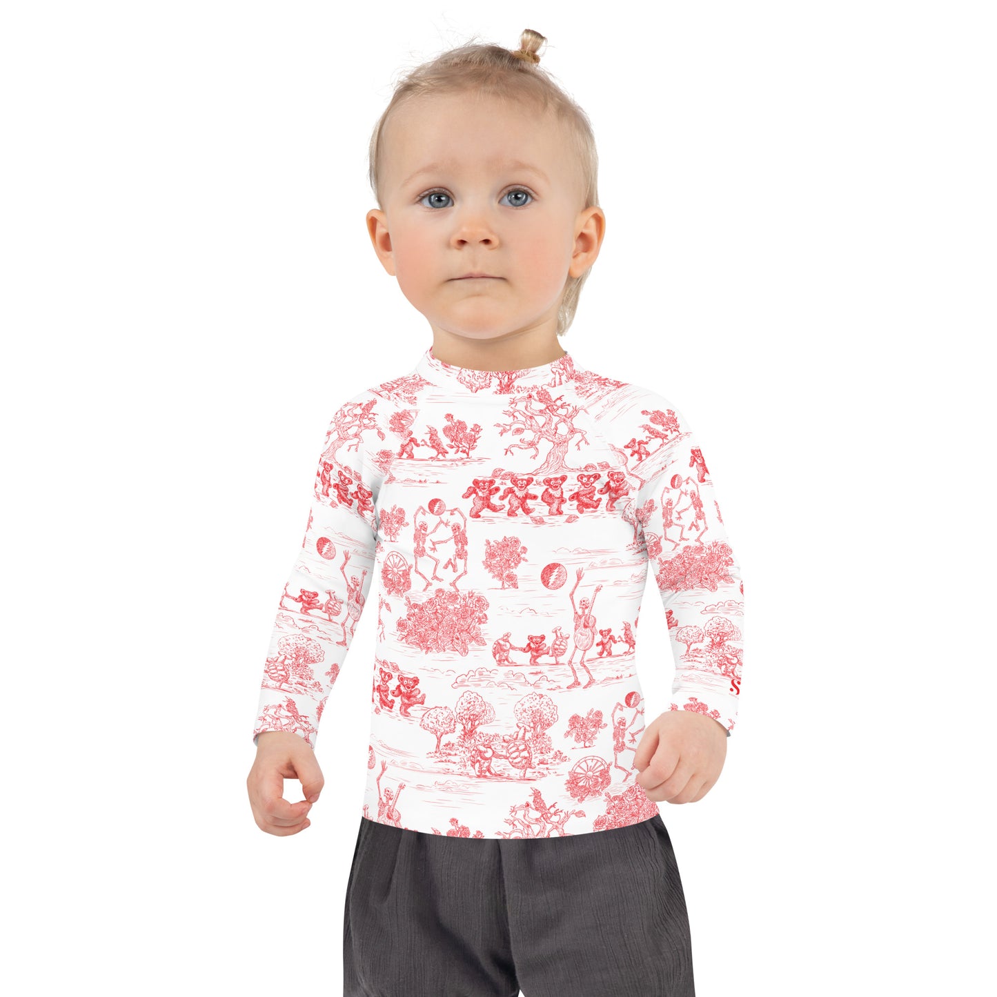 Keep On Dancin' - Red - All Over Print - Kids Rash Guard