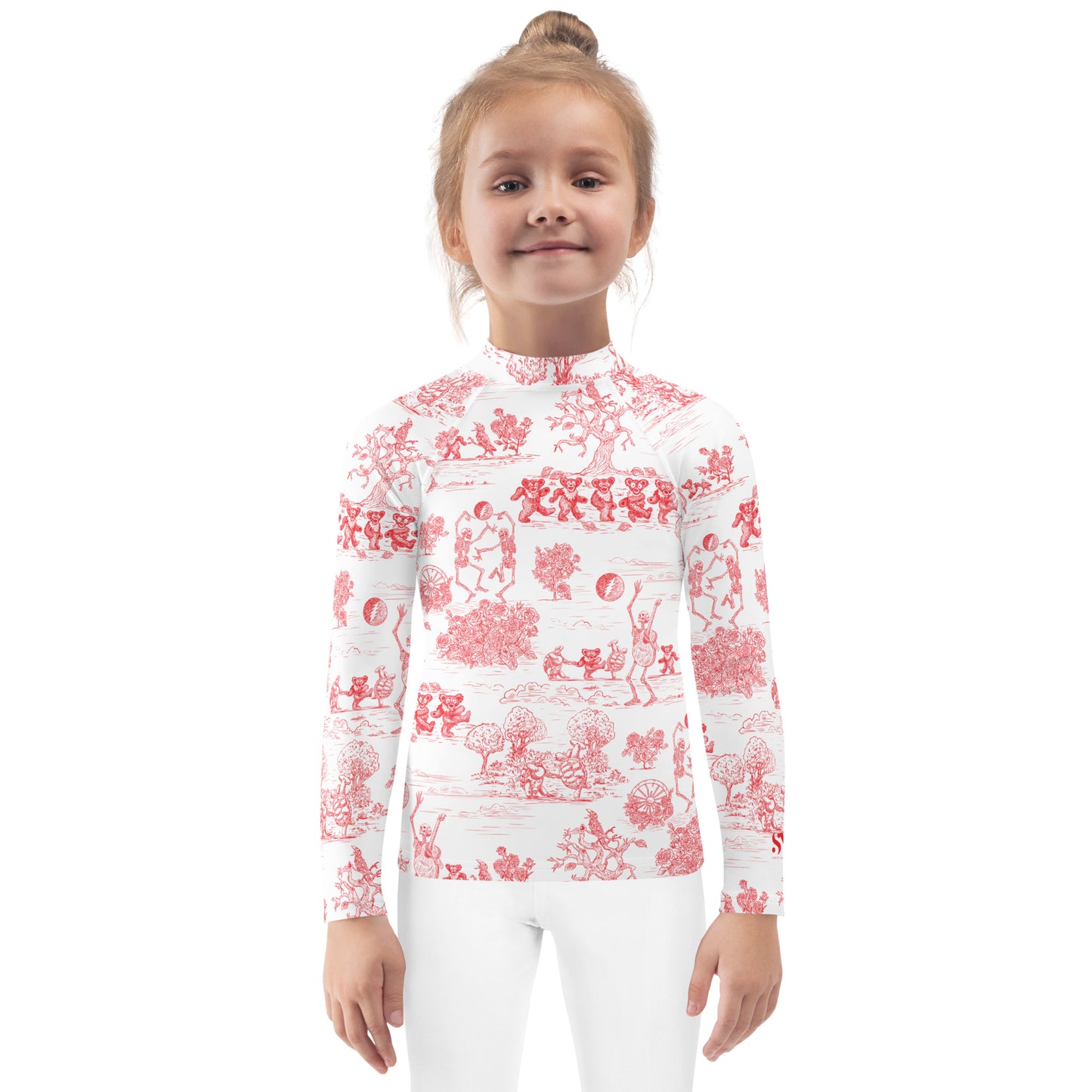 Keep On Dancin' - Red - All Over Print - Kids Rash Guard