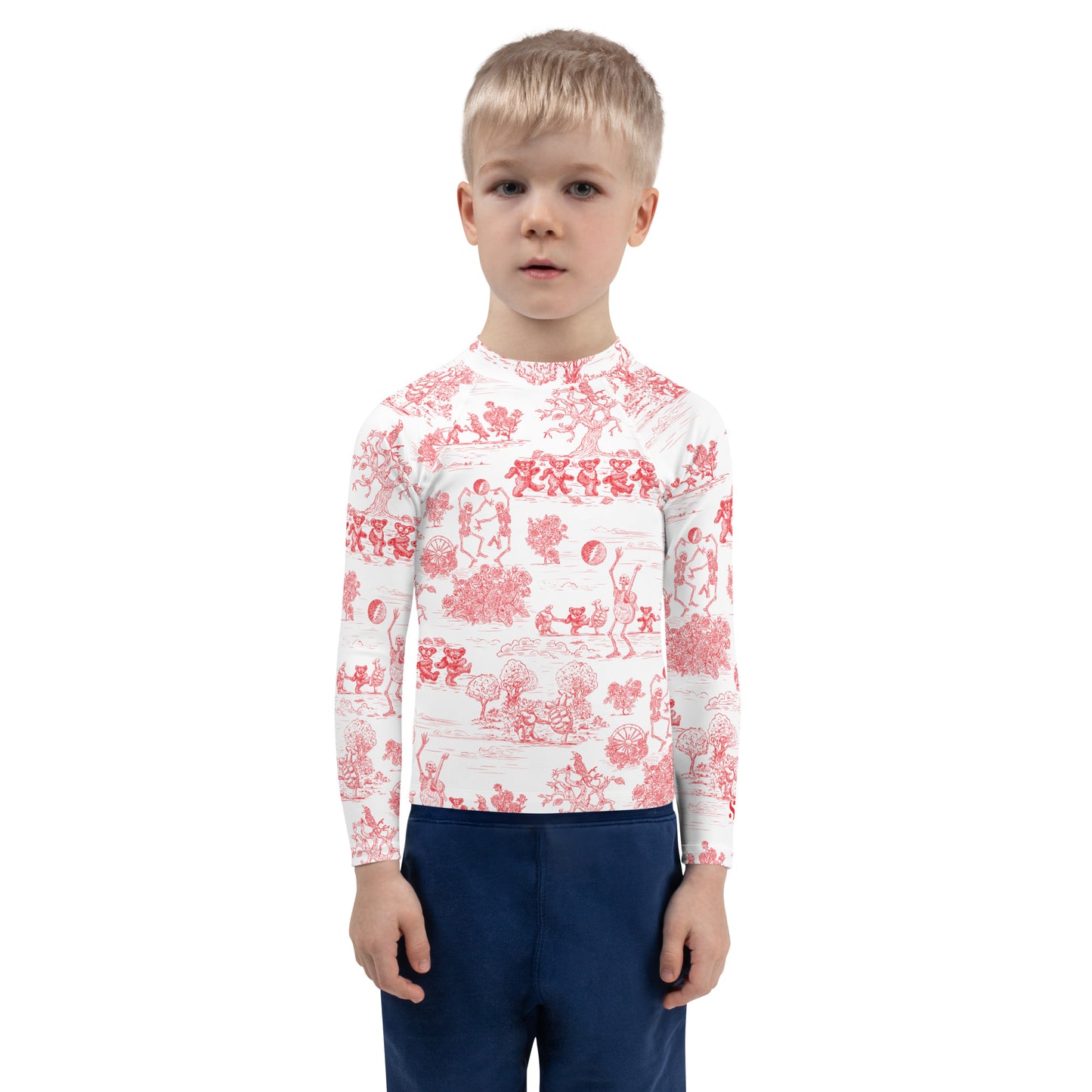 Keep On Dancin' - Red - All Over Print - Kids Rash Guard