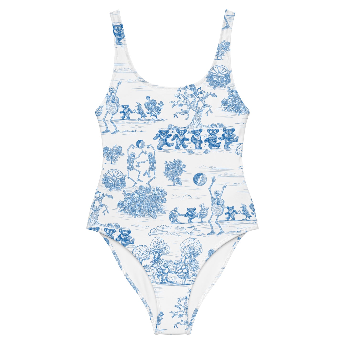 Keep On Dancin' - Blue - All Over Print - Women's One-Piece Swimsuit