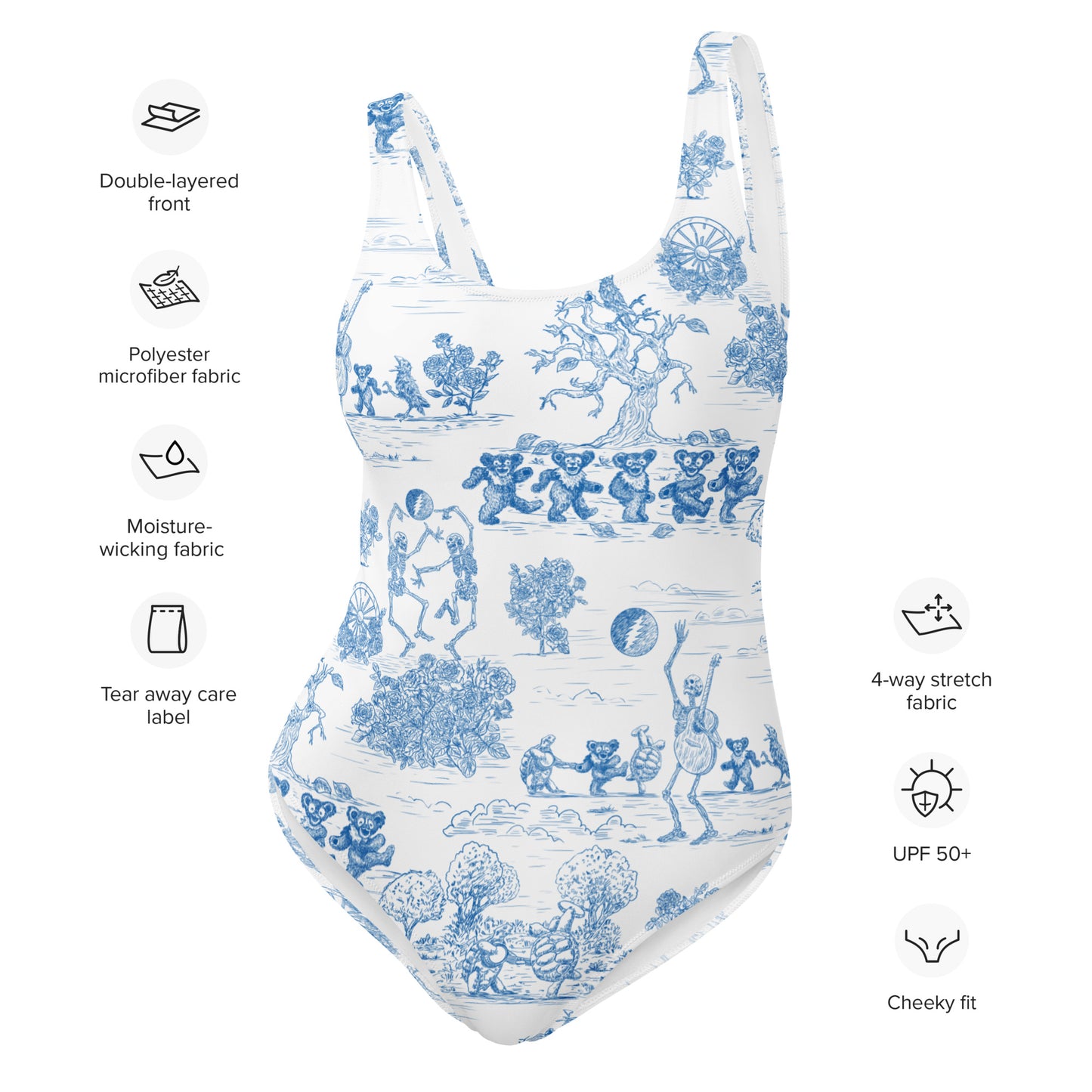 Keep On Dancin' - Blue - All Over Print - Women's One-Piece Swimsuit