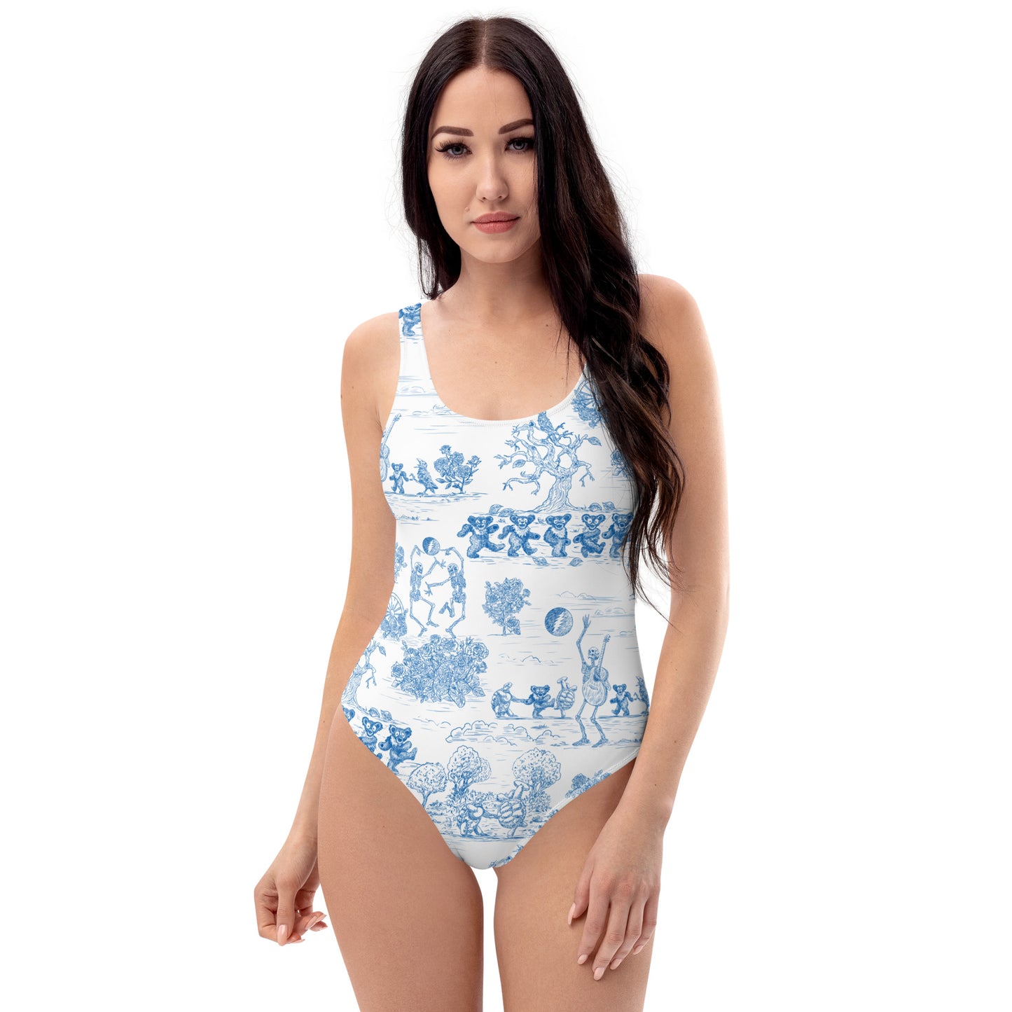 Keep On Dancin' - Blue - All Over Print - Women's One-Piece Swimsuit
