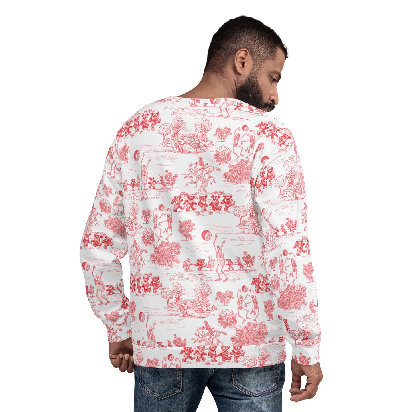 Keep on Dancin' - Red - All Over Print - Men's Sweatshirt