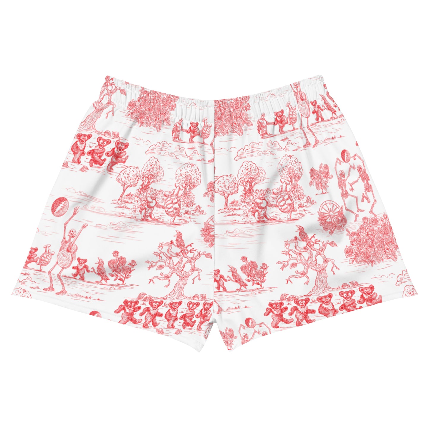 Keep On Dancin' - Red - All Over Print - Women's Athletic Shorts