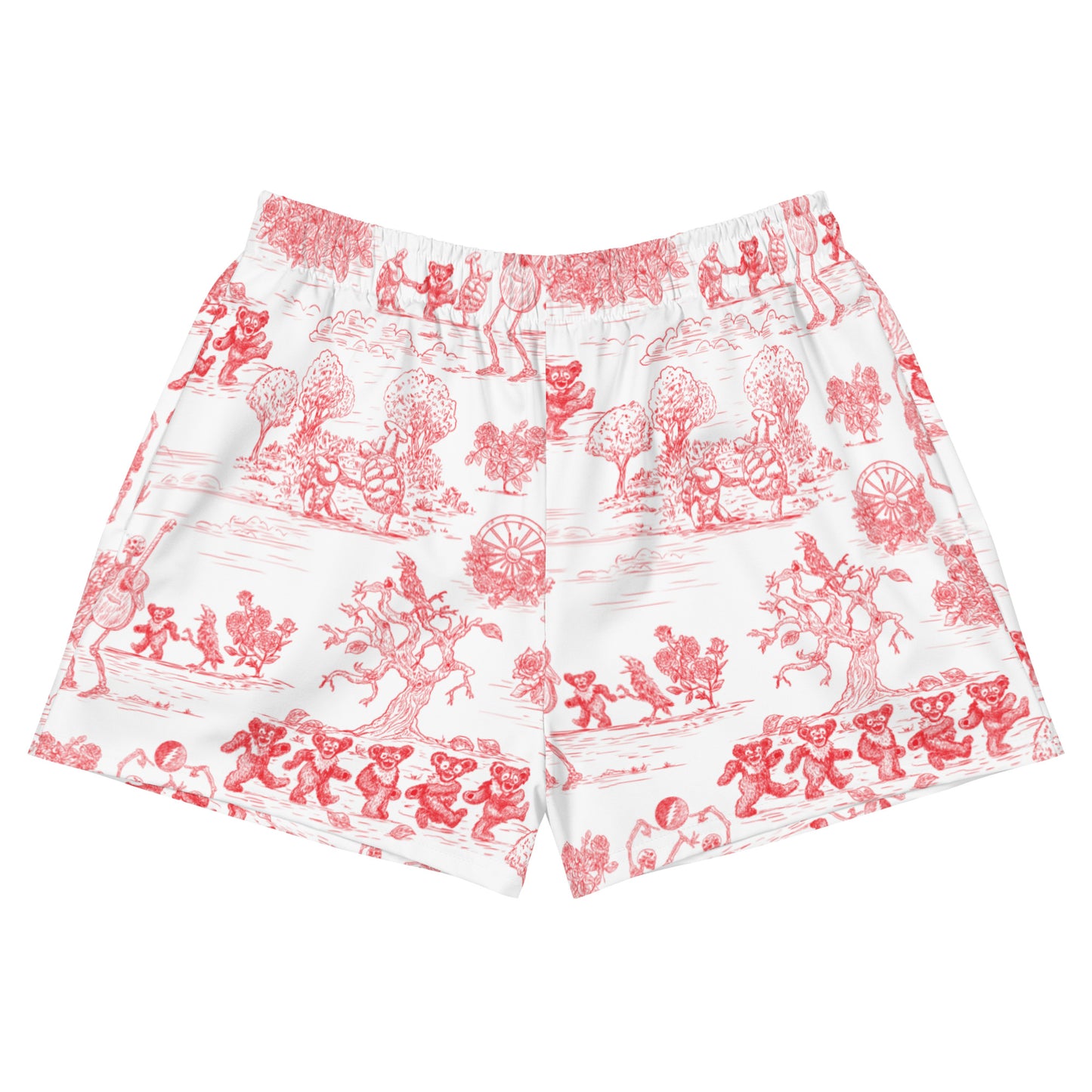 Keep On Dancin' - Red - All Over Print - Women's Athletic Shorts