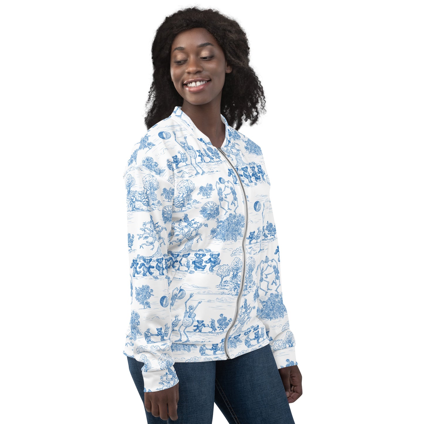 Keep On Dancin' - Blue - All Over Print - Women's Athletic Jacket