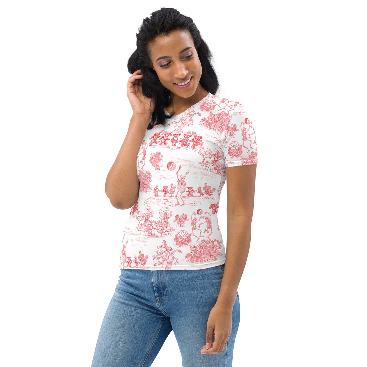 Keep on Dancin' - Red - All Over Print - Women's T-shirt
