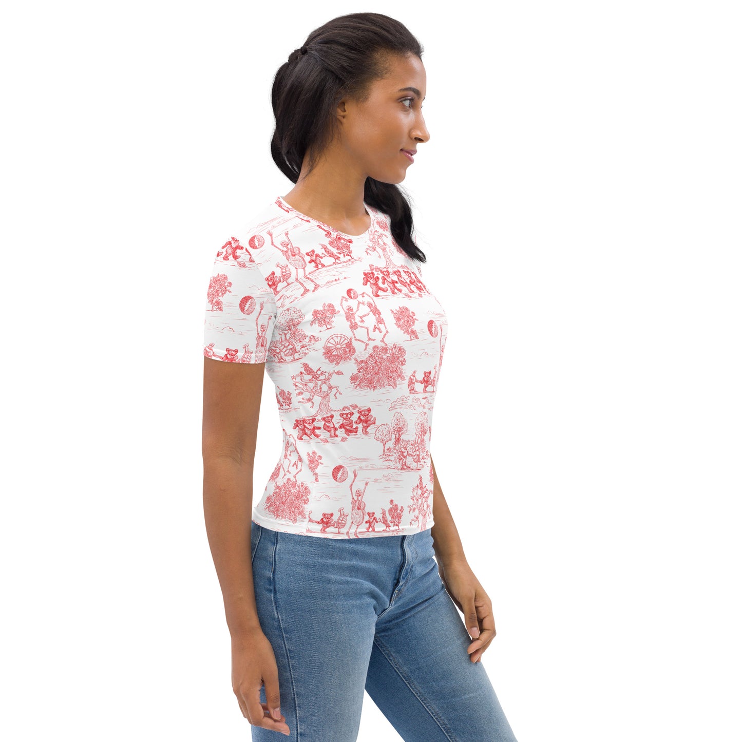 Keep on Dancin' - Red - All Over Print - Women's T-shirt