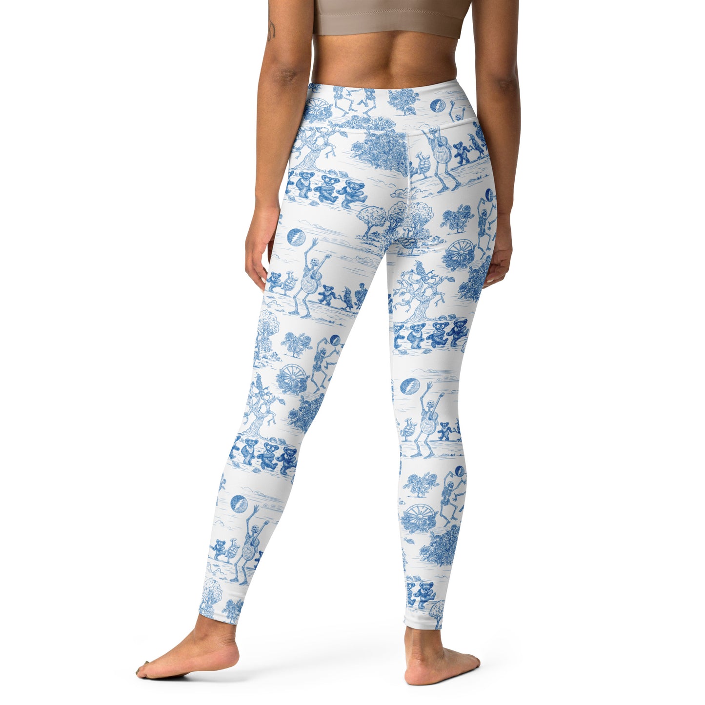 Keep On Dancin' - Blue - All Over Print - Women's Yoga Leggings