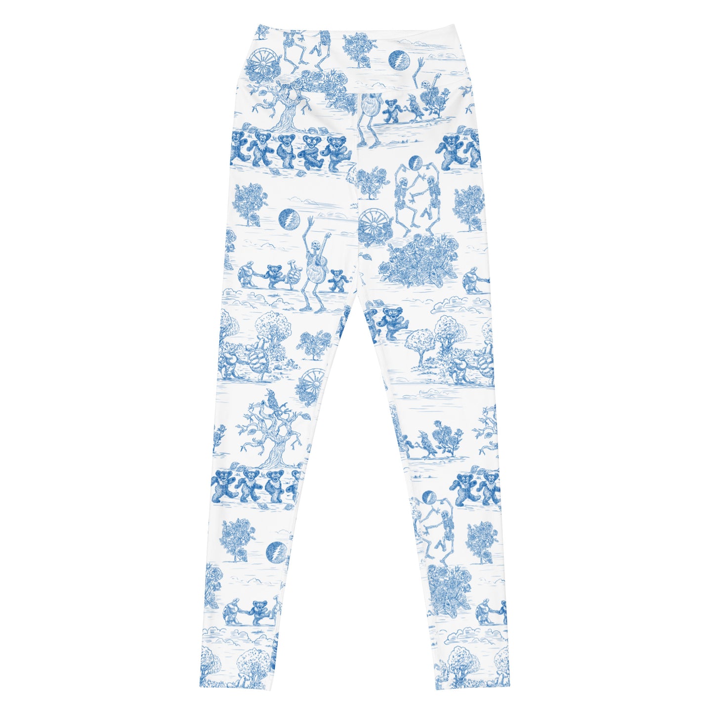 Keep On Dancin' - Blue - All Over Print - Women's Yoga Leggings