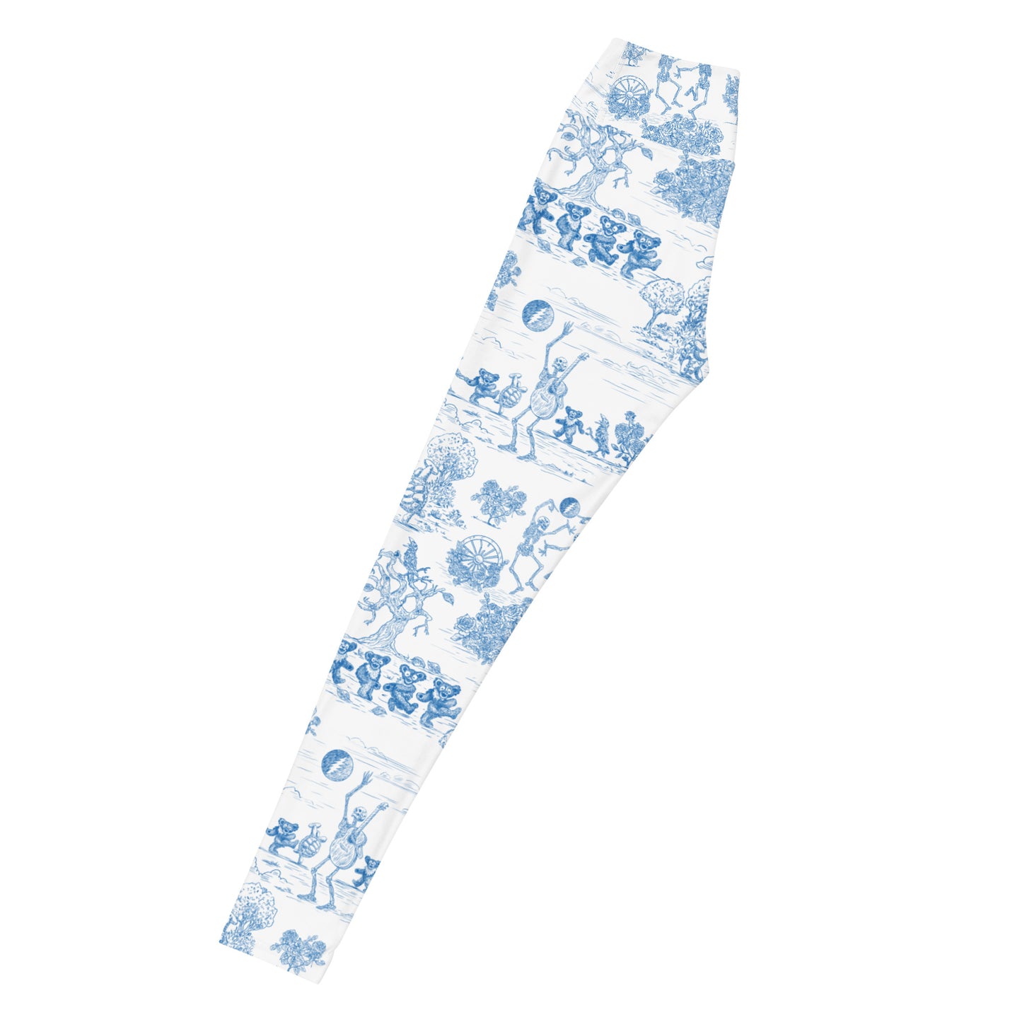 Keep On Dancin' - Blue - All Over Print - Women's Yoga Leggings