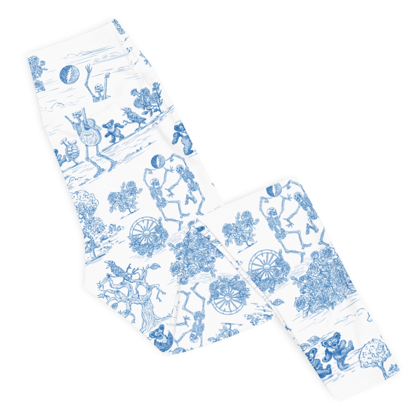 Keep On Dancin' - Blue - All Over Print - Women's Yoga Leggings