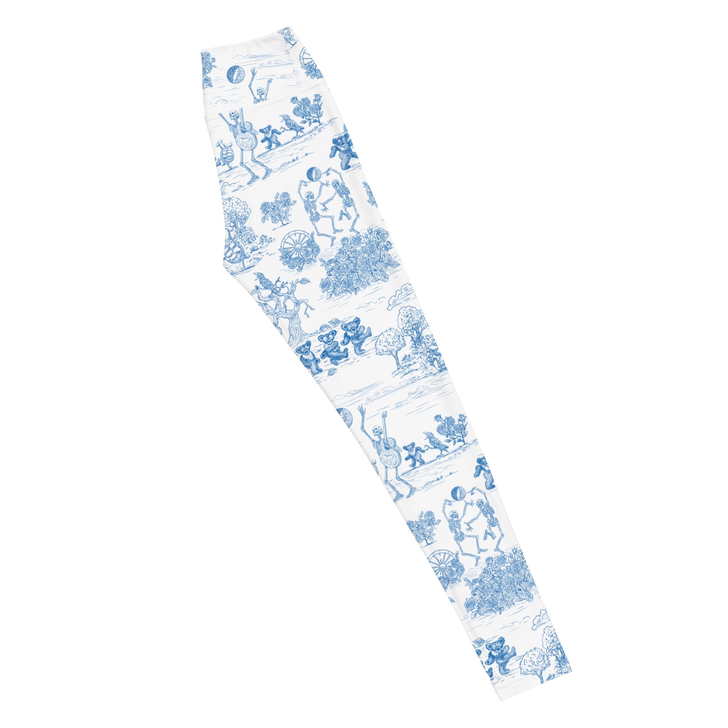Keep On Dancin' - Blue - All Over Print - Women's Yoga Leggings