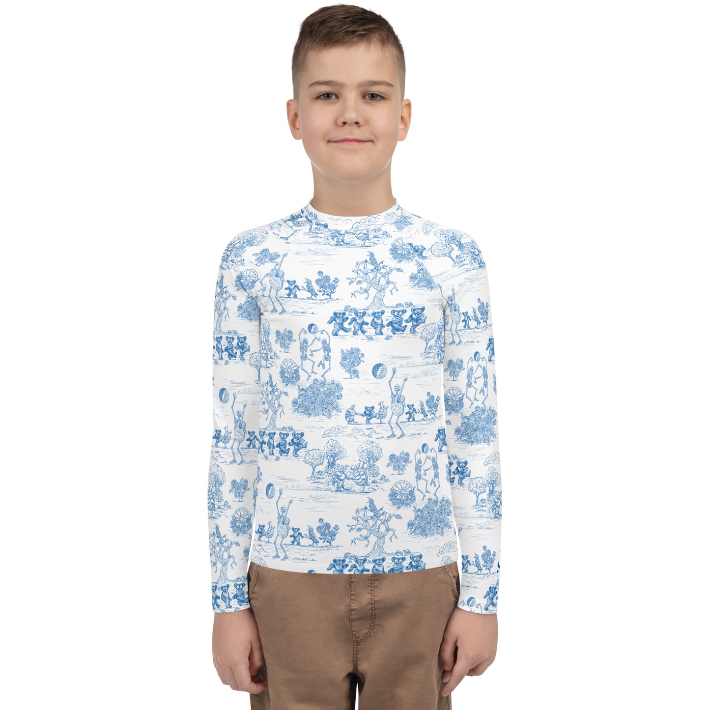 Keep On Dancin' - Blue - All Over Print - Youth Rash Guard