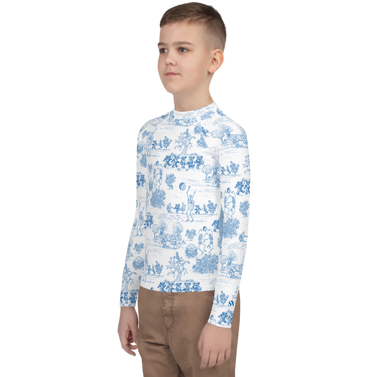 Keep On Dancin' - Blue - All Over Print - Youth Rash Guard