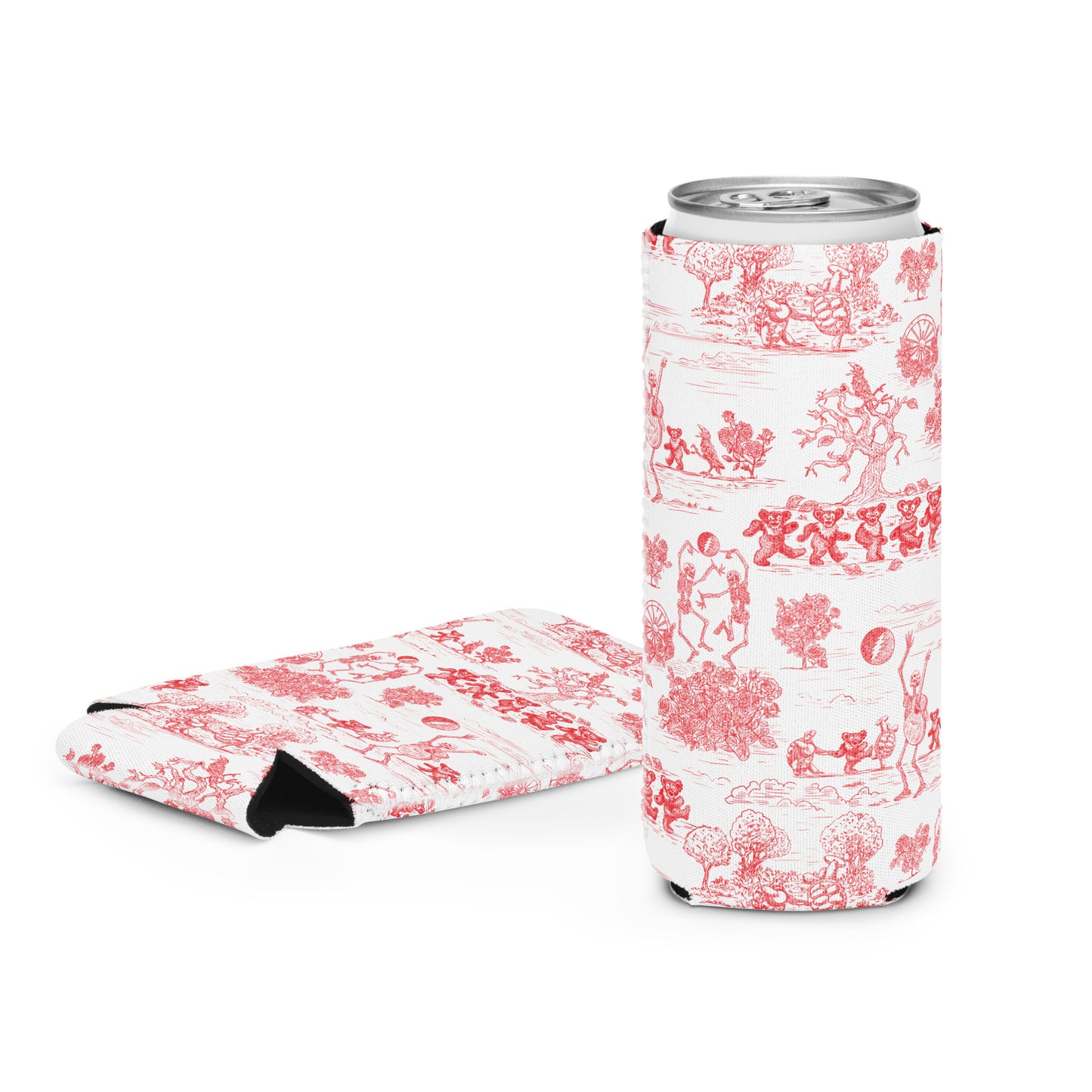 Keep On Dancin' - Red - All Over Print - Can cooler