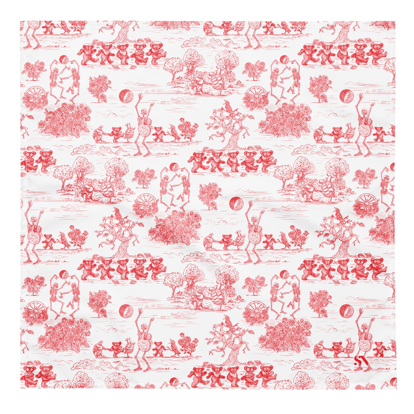 Keep On Dancin' - Red - All Over Print - Bandana