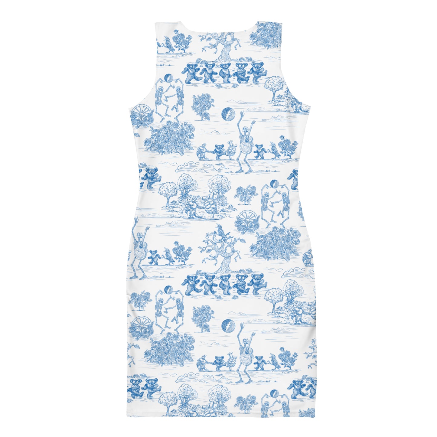 Keep On Dancin' - Blue - All Over Print - Women's Bodycon Dress