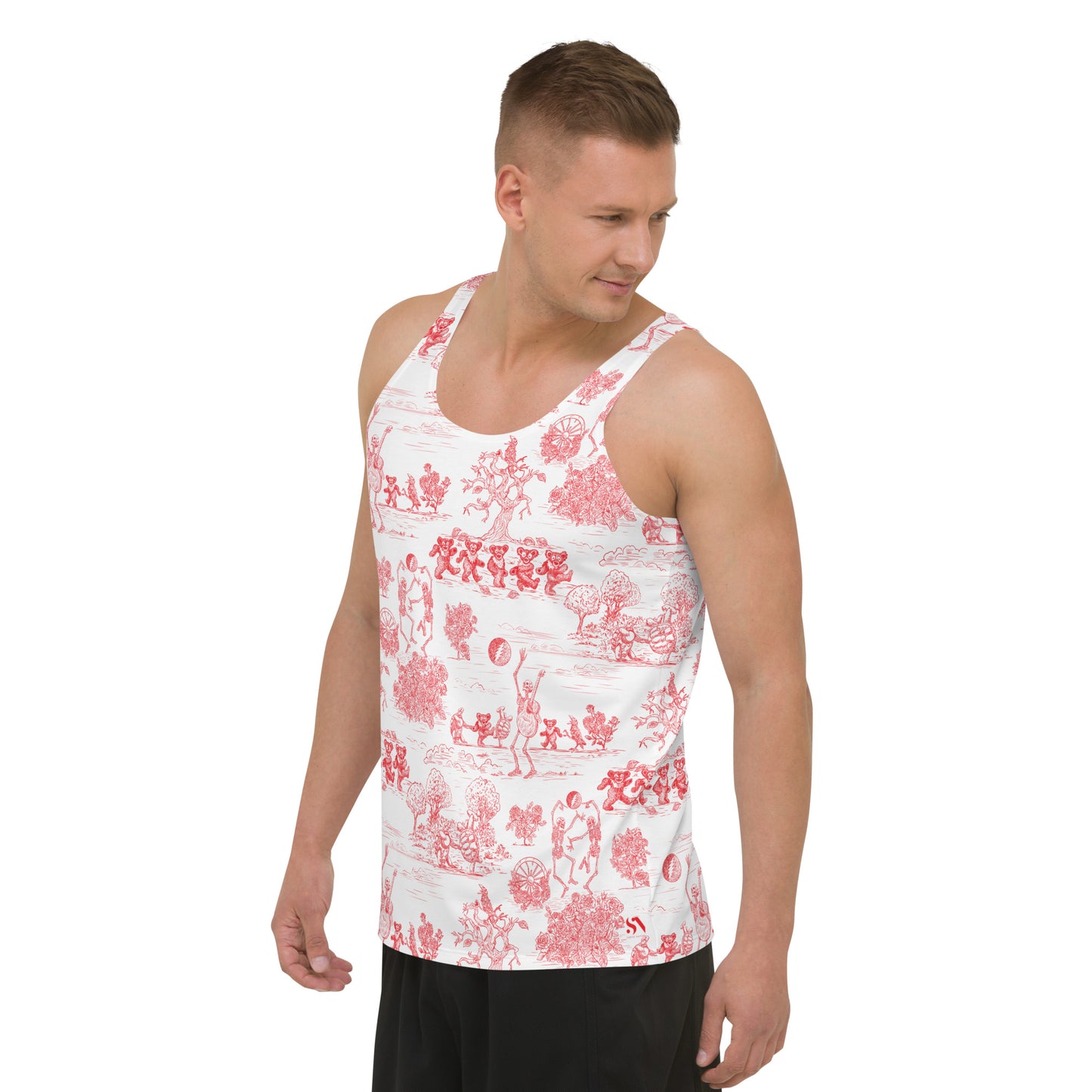 Keep On Dancin' - Red - All Over Print - Men's Tank Top