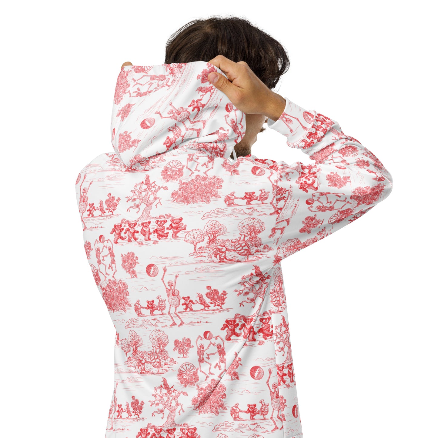 Keep On Dancin' - Red - All Over Print - Men's Zip Hoodie