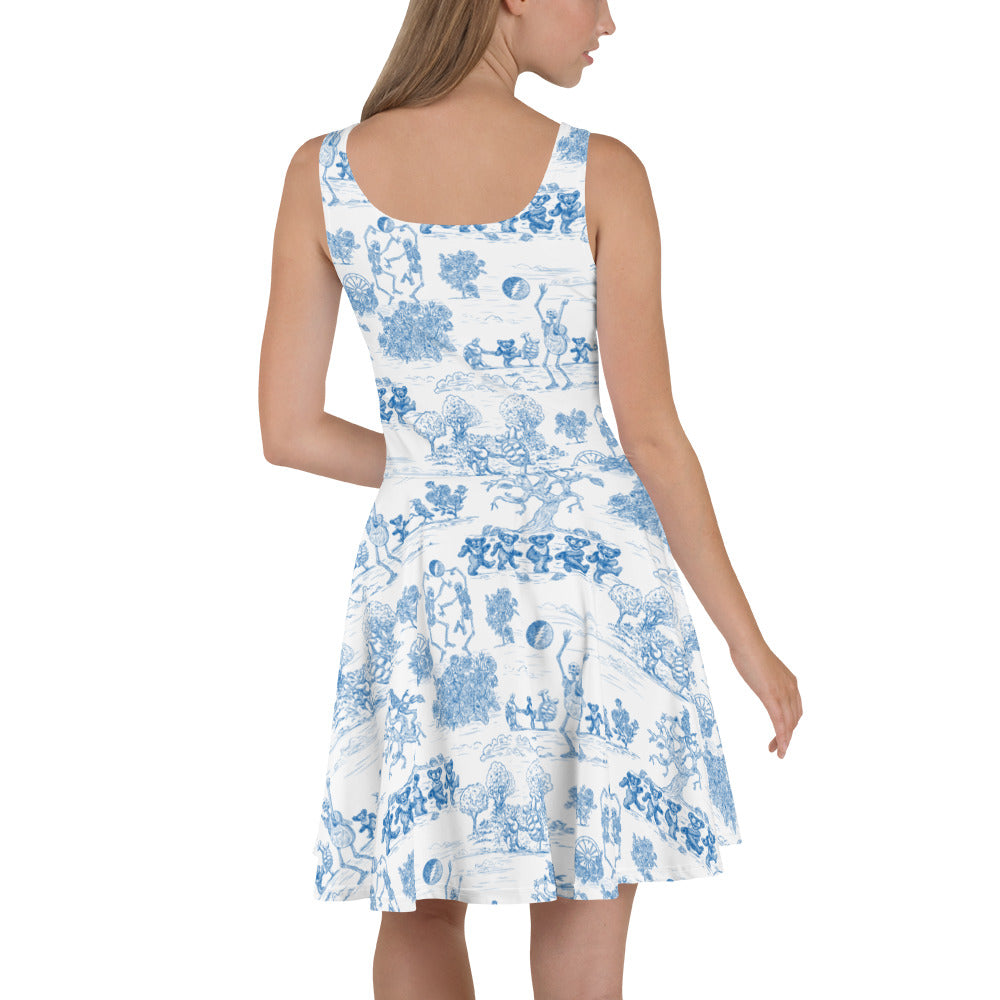 Keep On Dancin' - Blue - All Over Print - Women's Skater Dress