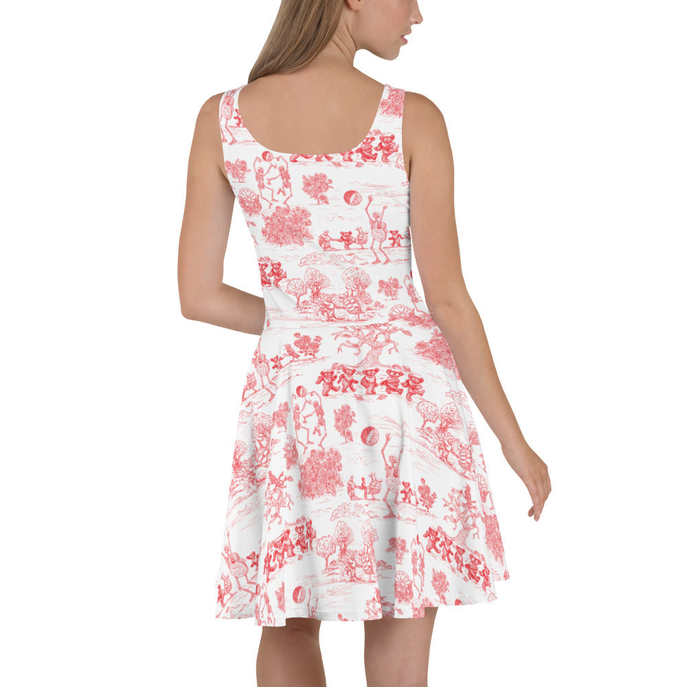 Keep on Dancin' - Red - All Over Print - Women's Skater Dress