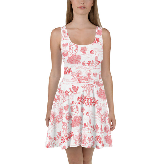 Keep on Dancin' - Red - All Over Print - Women's Skater Dress