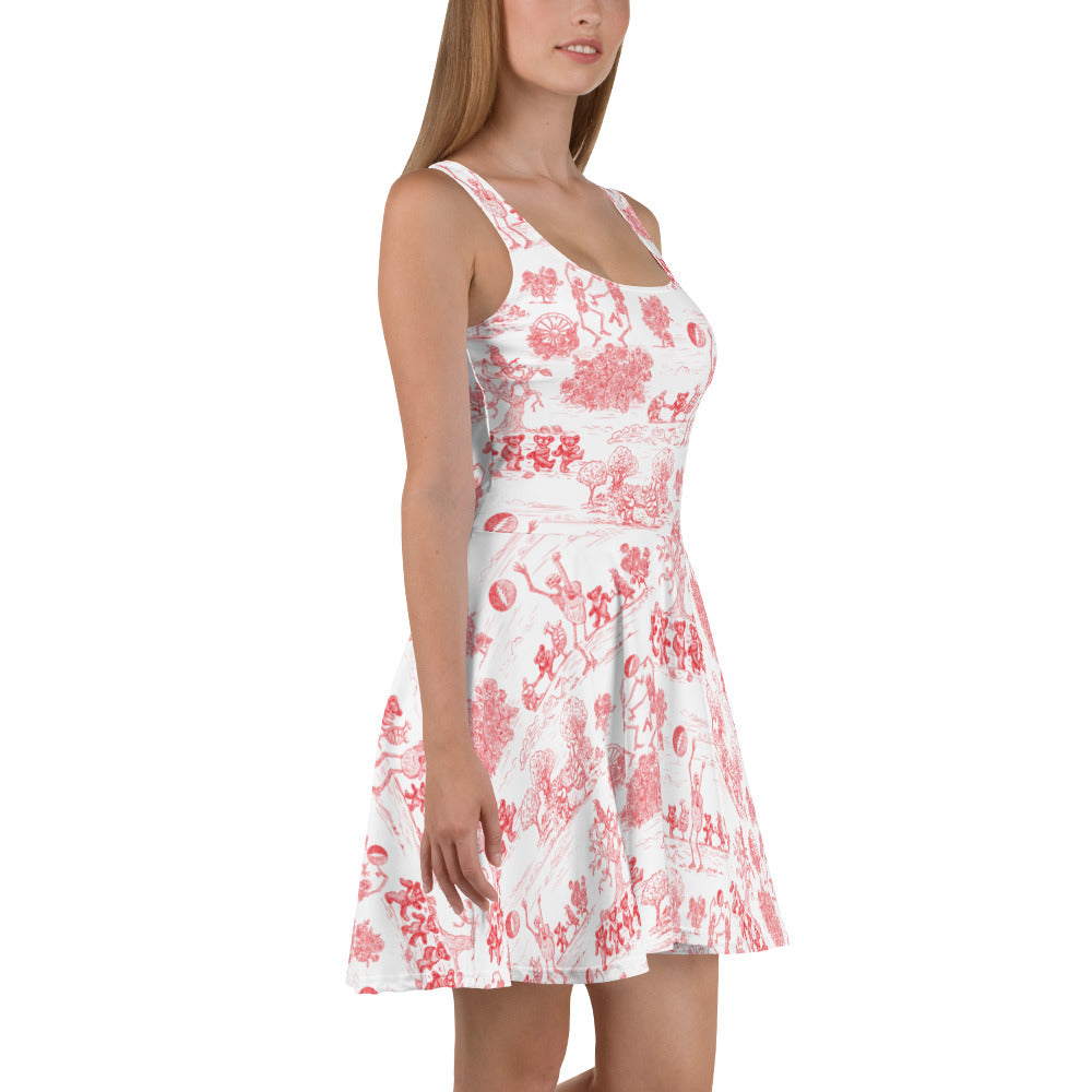 Keep on Dancin' - Red - All Over Print - Women's Skater Dress