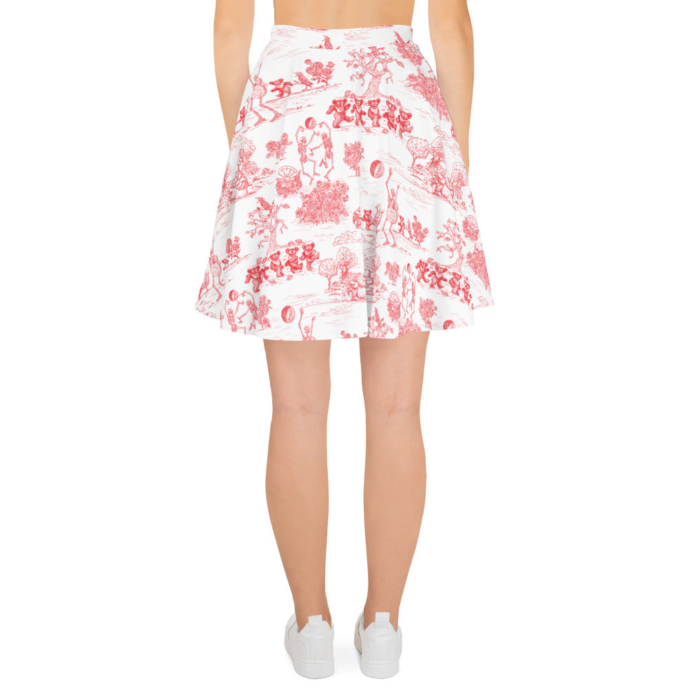 Keep on Dancin' - Red - All Over Print - Women's Skater Skirt