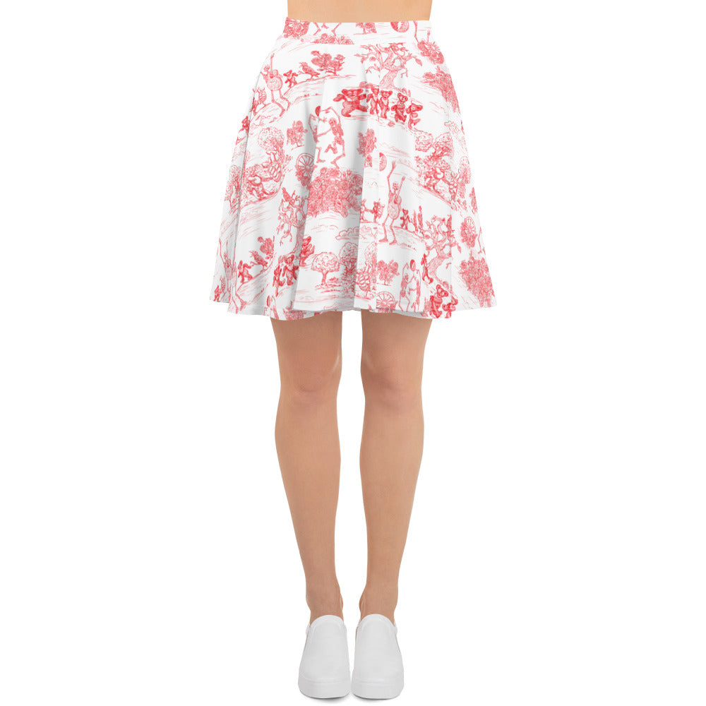 Keep on Dancin' - Red - All Over Print - Women's Skater Skirt