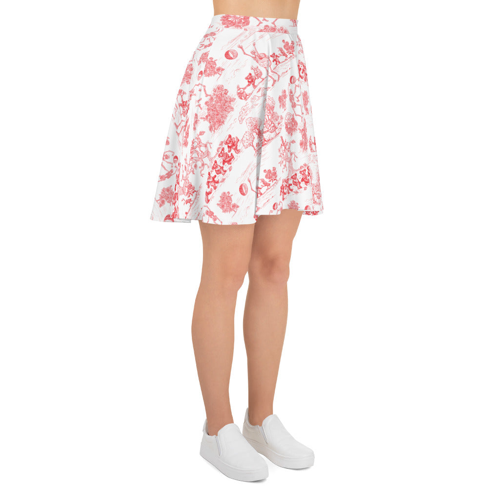 Keep on Dancin' - Red - All Over Print - Women's Skater Skirt