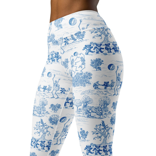 Keep On Dancin' - Blue - All Over Print - Women's Yoga Leggings