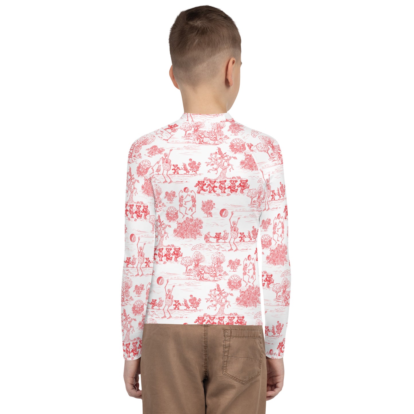 Keep On Dancin' - Red - All Over Print - Youth Rash Guard