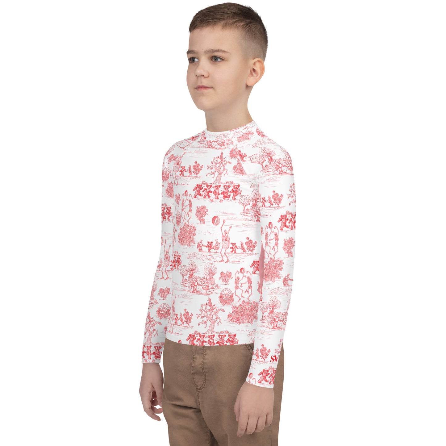 Keep On Dancin' - Red - All Over Print - Youth Rash Guard