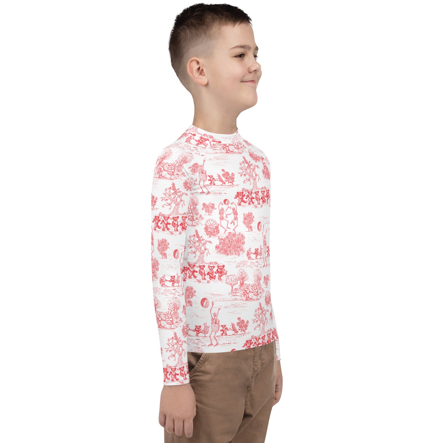 Keep On Dancin' - Red - All Over Print - Youth Rash Guard