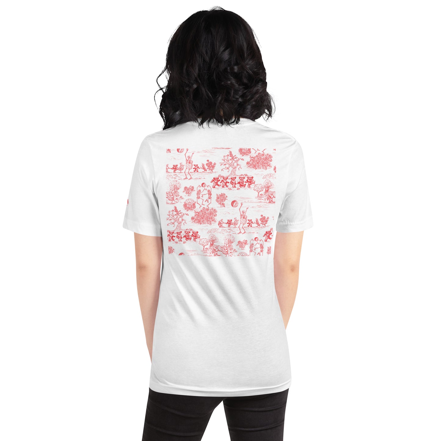 Keep on Dancin' - Red - Terrapin Chest, AOP Back - Women's T-Shirt