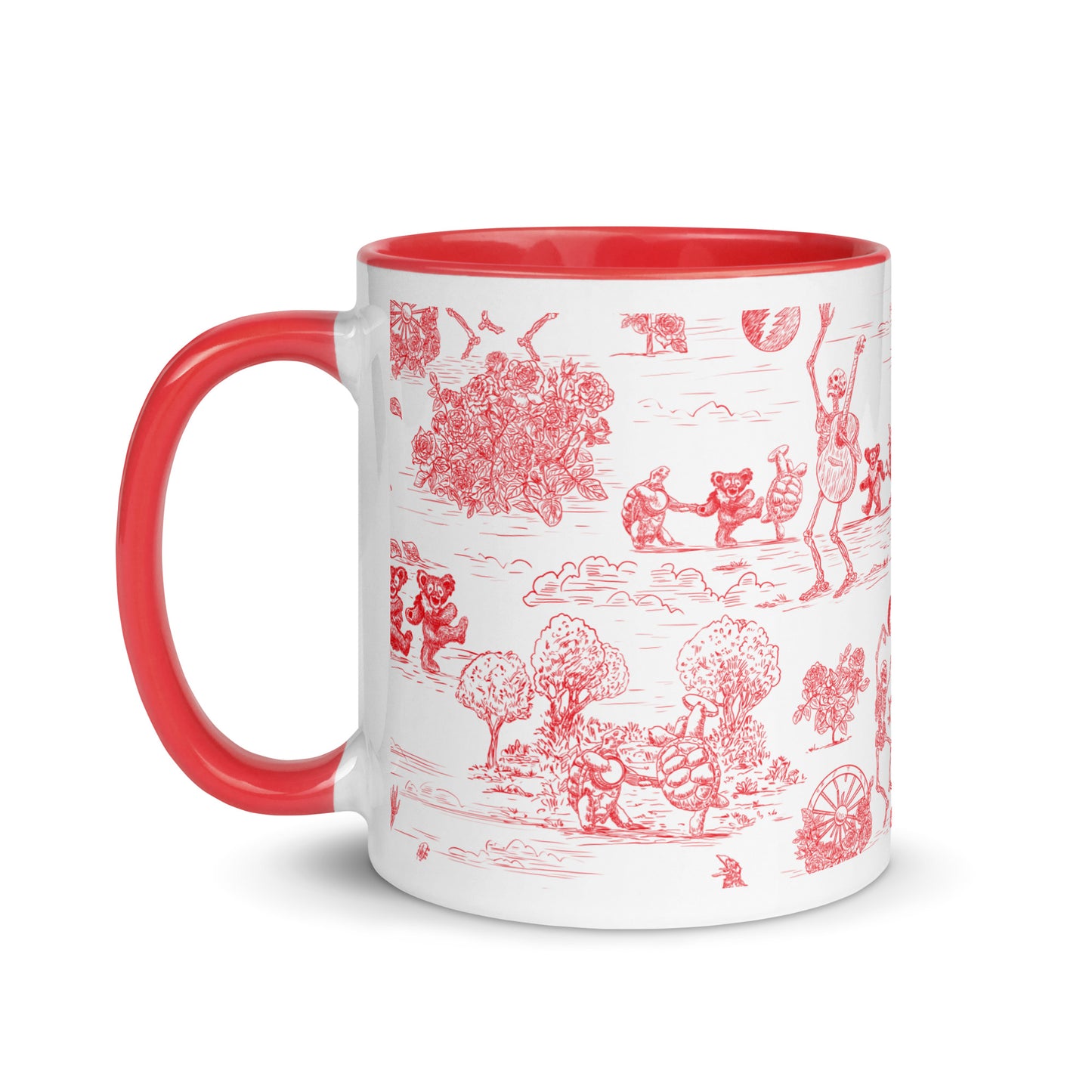 Keep on Dancin' - Red - All Over Print - Mug with color inside