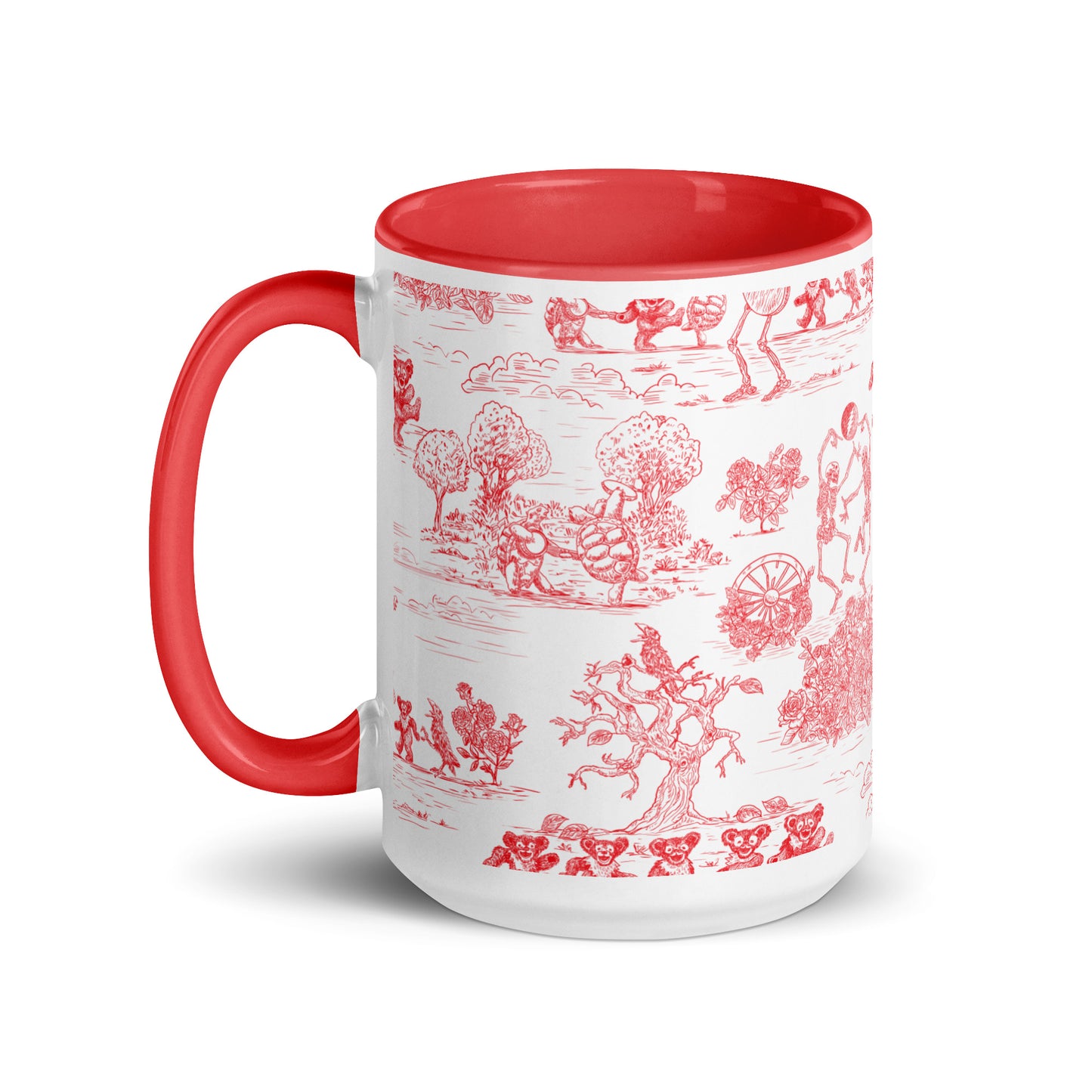 Keep on Dancin' - Red - All Over Print - Mug with color inside