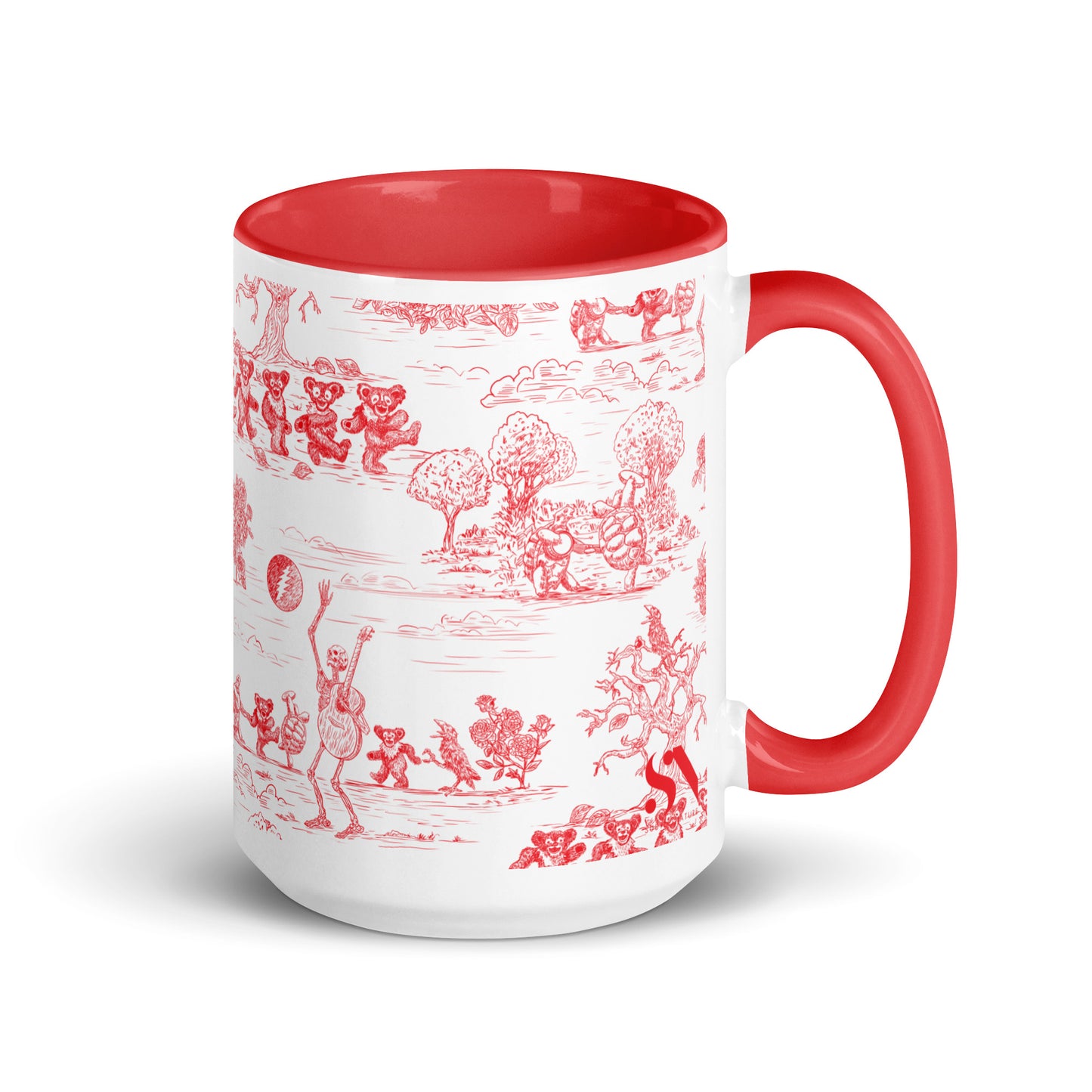 Keep on Dancin' - Red - All Over Print - Mug with color inside